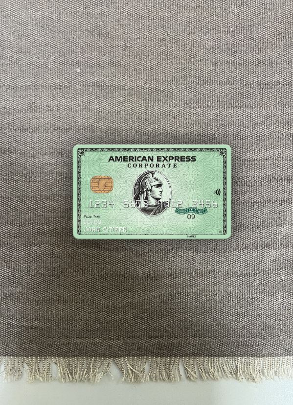 Download USA State Street Corporation bank AMEX green corporate card photolook front Photoshop template